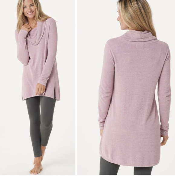 Barefoot Dreams Cozy Chic Ultra Lite Cowl Neck Sweater - Picture 3 of 6
